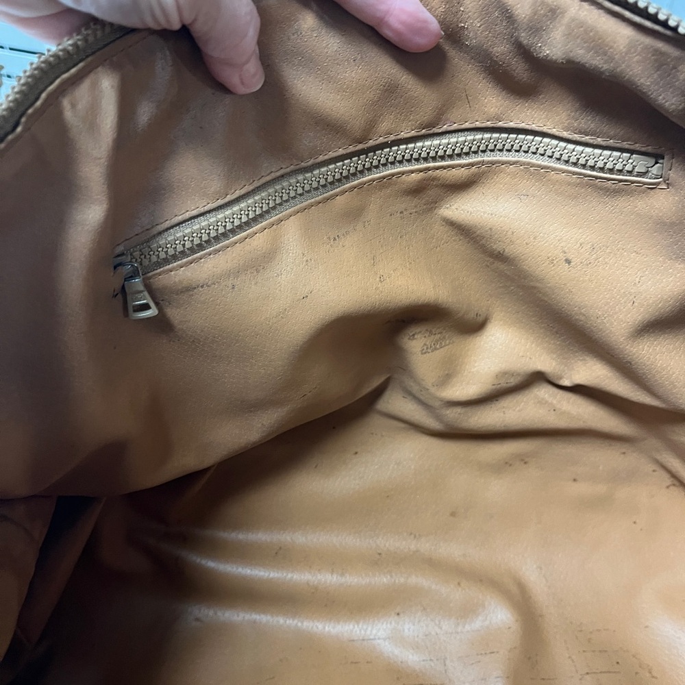 Celine Tan and Brown Duffel Bag, GUC, unisex bag, check pics for rubbed, 19x12” - Picture 16 of 16